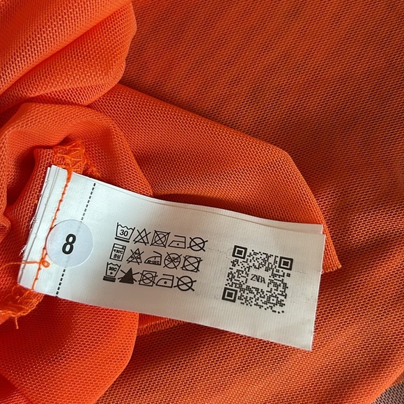 New Zara Picante All Over Print Over The Shoulder Tulle Maxi Dress - Picture 14 of 15